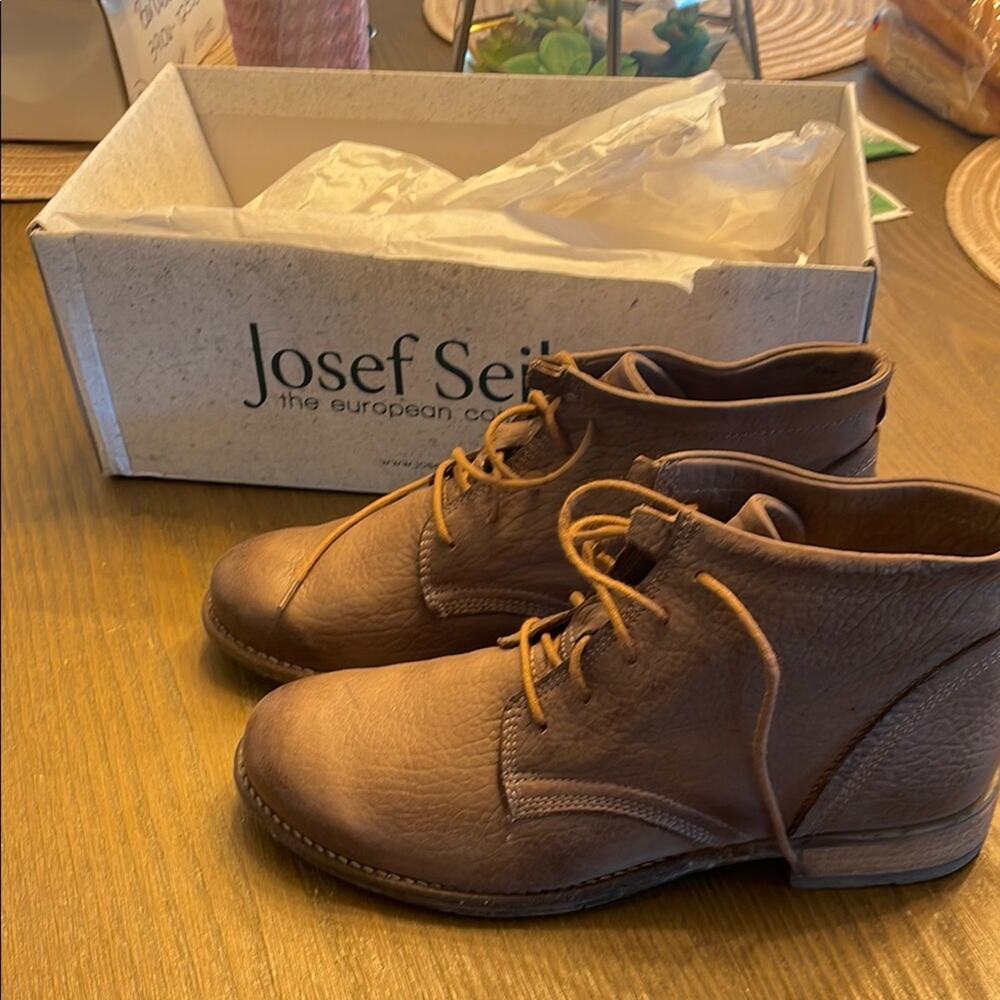 Josef Seibel Brown Ankle Boots